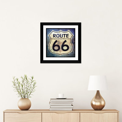«Route 66 Sign», impression sur toile