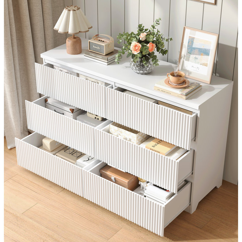 Commode 6 tiroirs Modern White