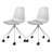 Julyana Modern Office Task Chair with Upholstered Fabric Seat, Padded Cushion, and Rolling Metal Base-2107065759