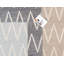 Tapis ivoire / turquoise en laine / coton à motif de chevrons fait à la main 4 pi x 6 pi