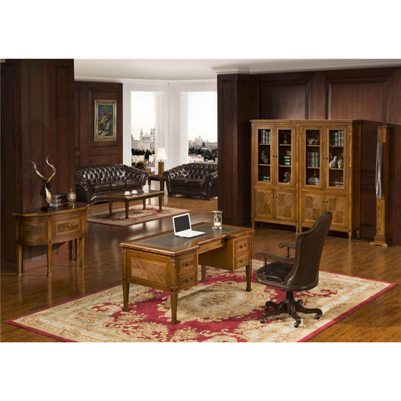 Ageet Solid Wood Top Executive Desk