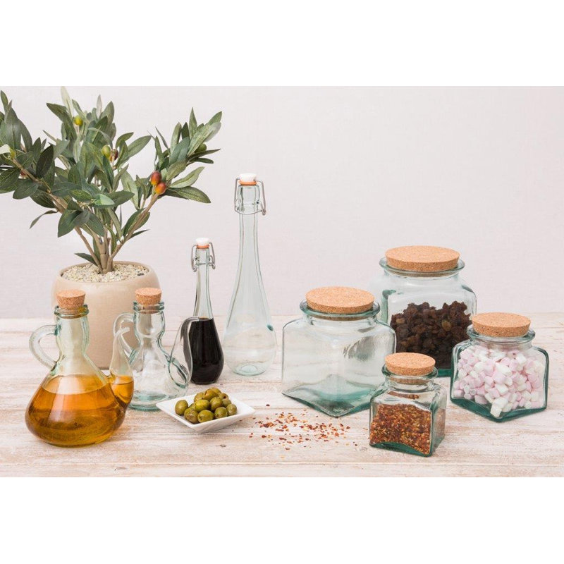 Glass Single Oil / Vinegar Cruet, 18cm H x 16cm W x 13cm D