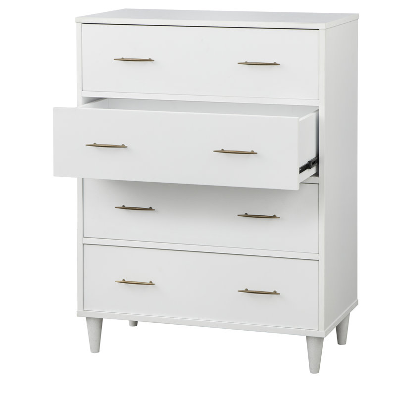 Commode 4 tiroirs Afrida, Blanc