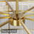 8-lamp copper cylindrical dimmable modern iron pendant light