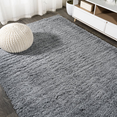 Collesse Solid Shag Gray Rug