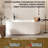 67" Acrylic Freestanding Bathtub, Deep Soaking Tub, Fluted Tub