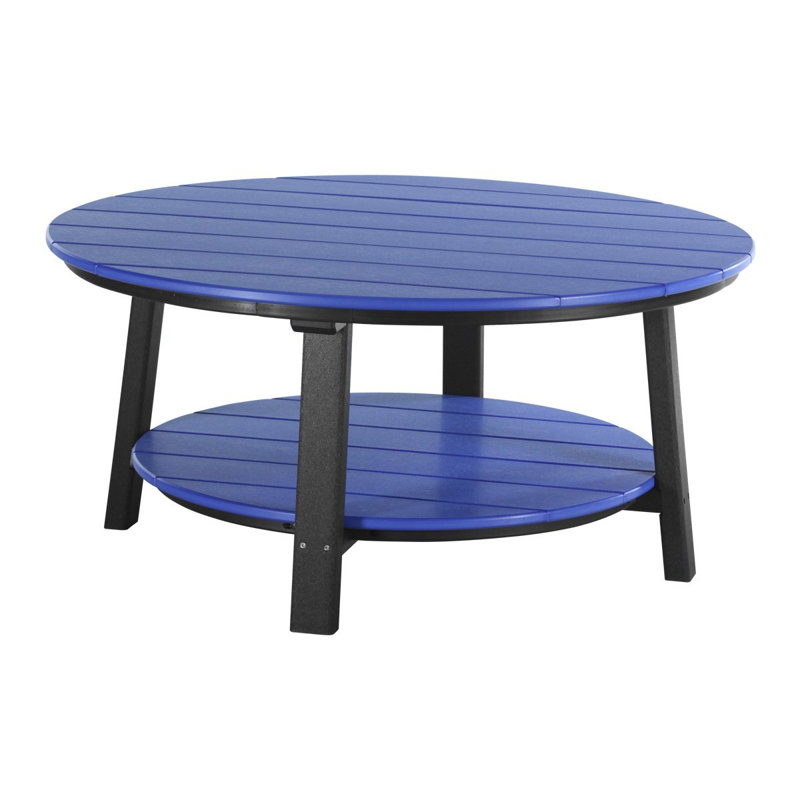 Table basse en plastique Orma, Noir, Bleu