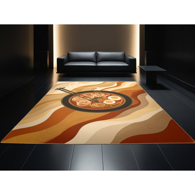 Tapis brun moelleux moelleux Acheson Ramen