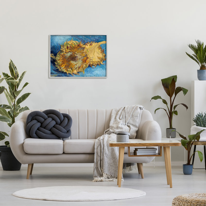 Tournesols jaunes, bleu, Van Gogh, peinture classique