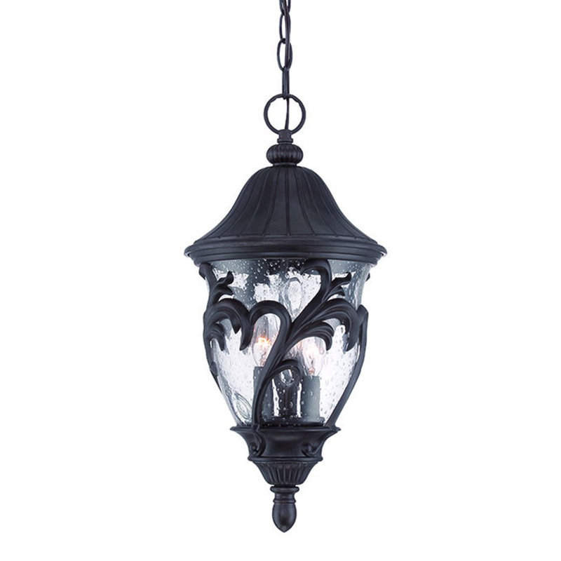 Luminaire suspendu noir mat à trois lumières