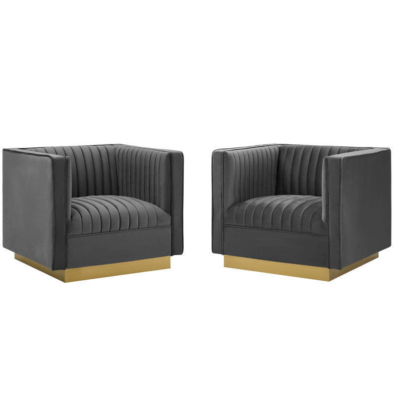 Fauteuil Modway Sanguine, gris