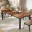 Table de salle à manger rectangulaire de style ferme moderne pour 6 à 8 personnes – Table spacieuse en bois et structure robuste en métal noir – Idéale pour la salle à manger, la cuisine ou le bureau – Noire-1668690888-1668690933-1668690943