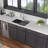KDK HOME 32" Drop-in/Undermount Kitchen Sink Black Single Bowl Stainless Steel 18Guage Kitchen Sink