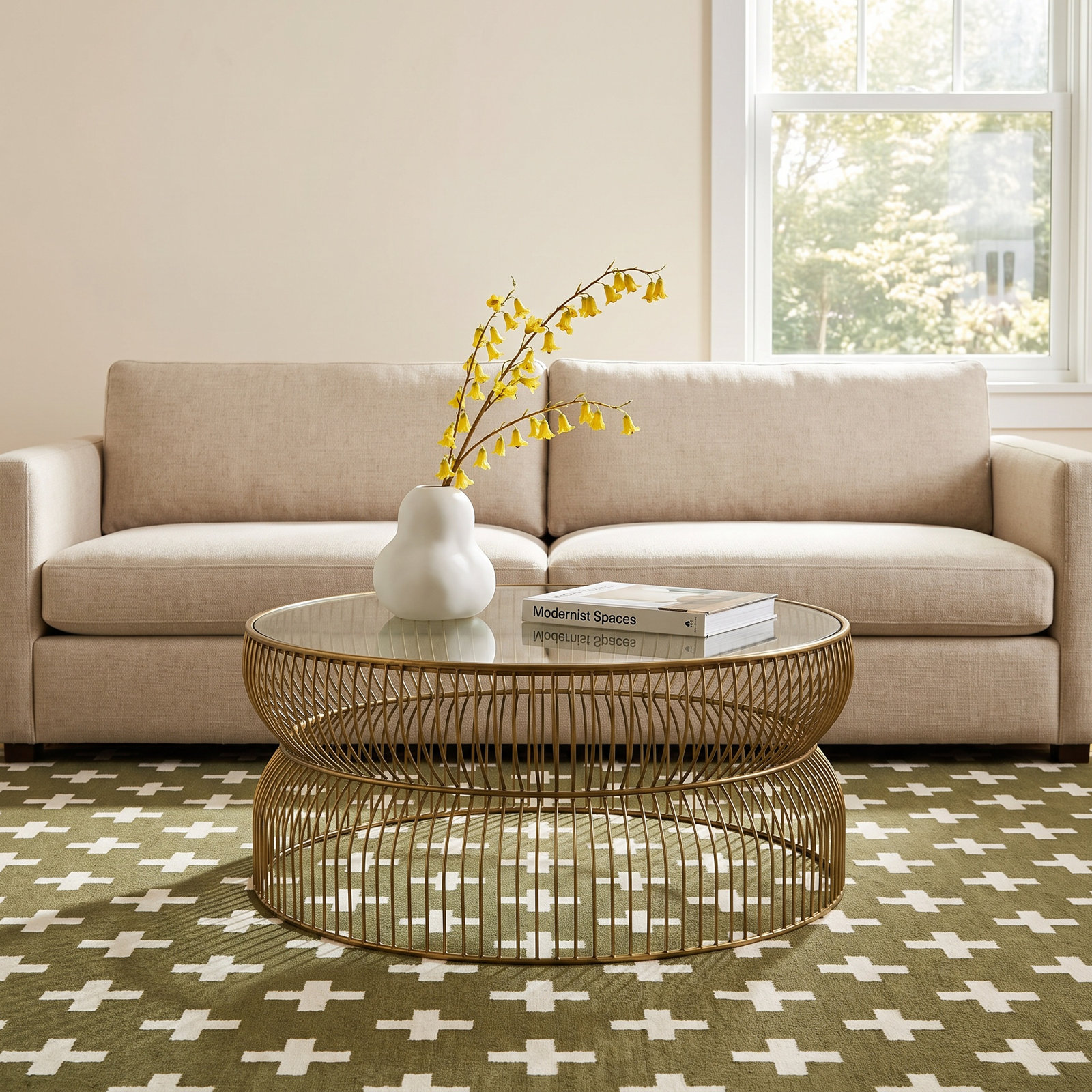 Suni Single Coffee Table, Gold