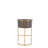 Upholstered Counter Stool with Metal Frame-2081161936