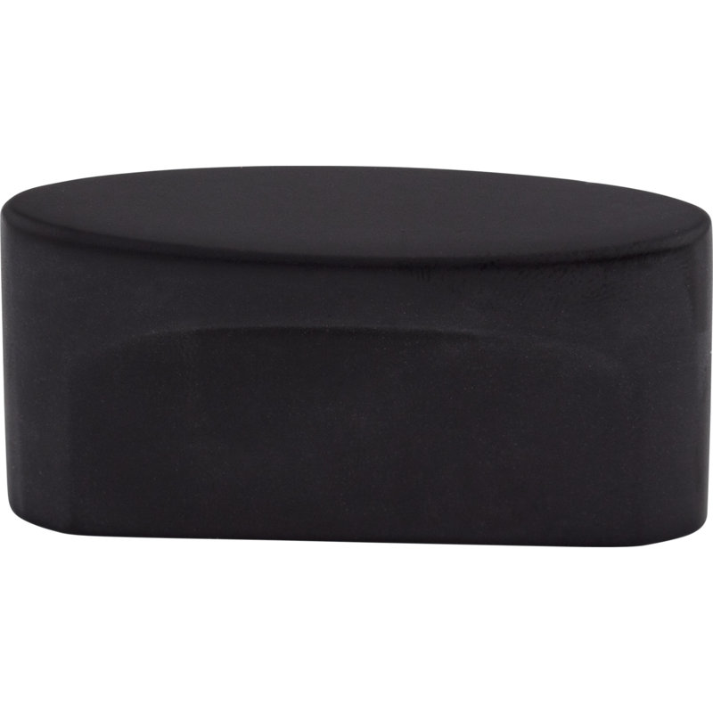 Oval Slot Oval Knob, 3/4" Knob Diameter, Black