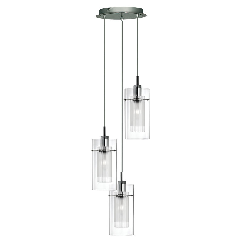 Burridge 3 - Light Chrome Cluster Pendant