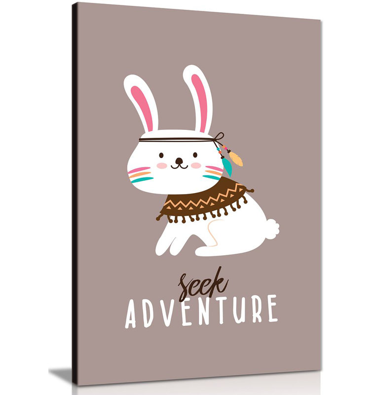 Cherokee Rabbit Adventure - Wrapped Canvas Print, 46cm H x 31cm W