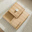 Table basse 3 pièces modulable empilable - aspect bois naturel, devant en bois aggloméré Mordern, table basse carrée de 39,37 pouces pour le salon, sans assemblage
