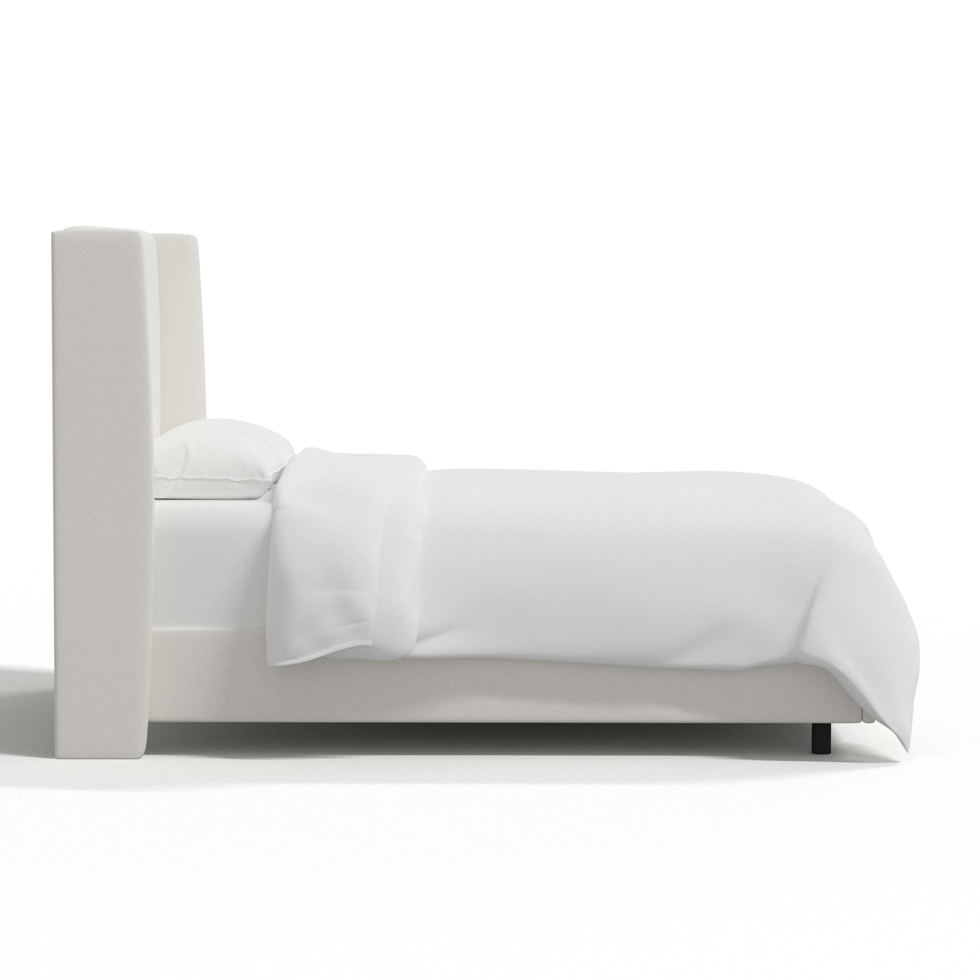 Tilly Upholstered Bed, Queen, Zuma White Textured Linen