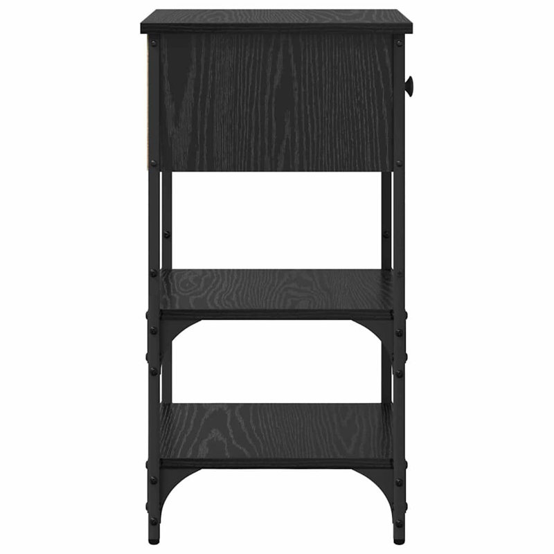 Bedside Cabinet, Black Oak