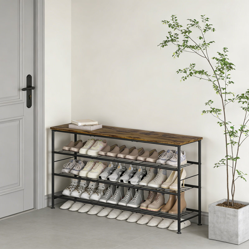 Range-chaussures en métal de style rustique
