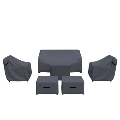 Amanda Rattan Patio Sofa Seating Group Cover by Hokku Designs