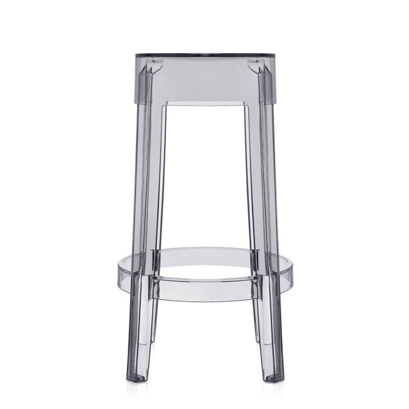 Charles Outdoor Bar Stool, Smoke Gray, 25.59"