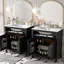 Meuble-lavabo de 60 po, lavabos doubles en céramique, tablette réglable, portes à fermeture en douceur, tiroir rabattable-1364377071-1364377069