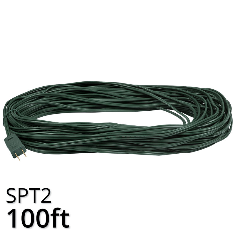 Bulk Wire with Fused Male Plug, Green, 8.1