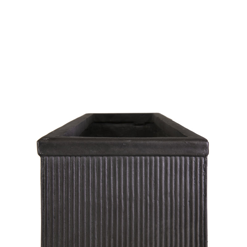 Fibreglass Planter Box, Faux Lead, 23cm H x 70cm W x 23cm D