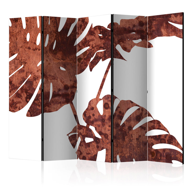 225cm W x 172cm H 5 - Panel Wood Folding Room Divider