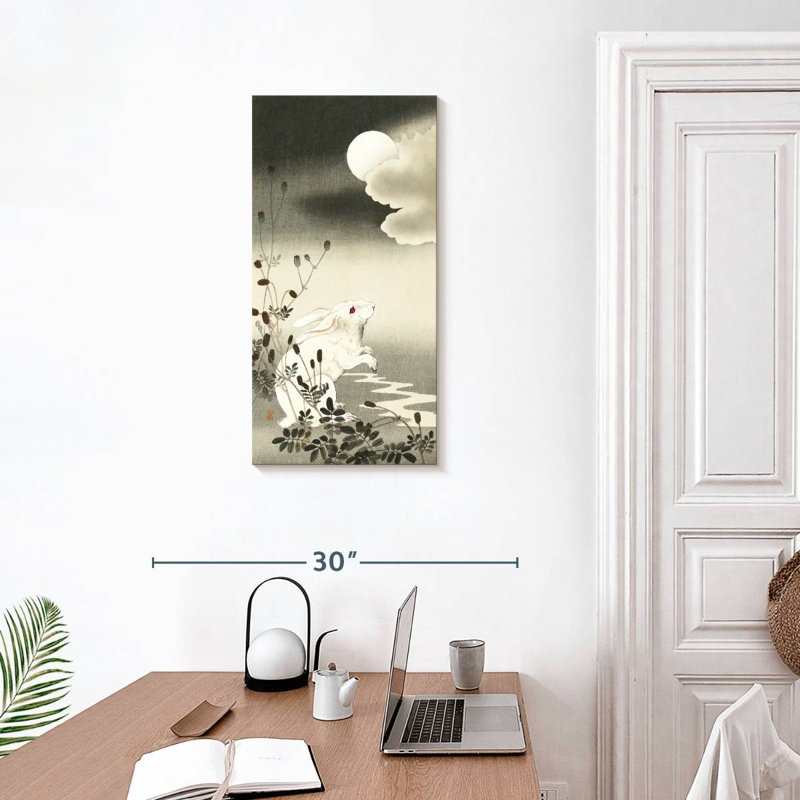 Lapin à la pleine lune, 30" H x 15" W