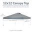 Housse de remplacement pour toile d'ombrage 12 pi x 12 pi SunnyDaze Decor - Gris-87377272-87377912