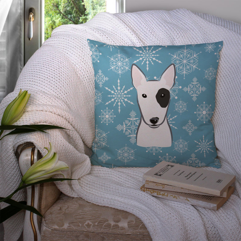  Coussin Snowflake Bull Terrier