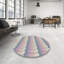 Tapis beige/rose à motifs-756206005