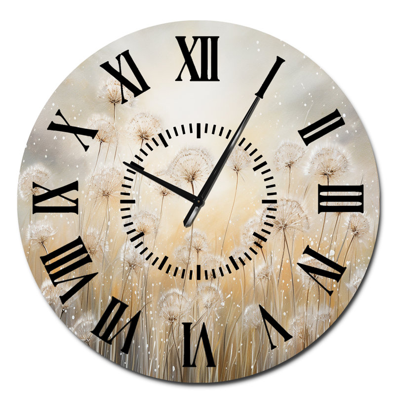 Horloge murale Dandelion Field Breeze, Surdimensionné