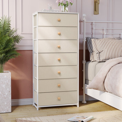 23.2"W 7 - Drawer Dresser, Beige