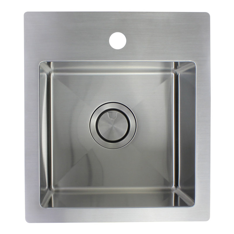 Évier de cuisine à double fixation l 17 po x p 15 po Diamond, 1 trou