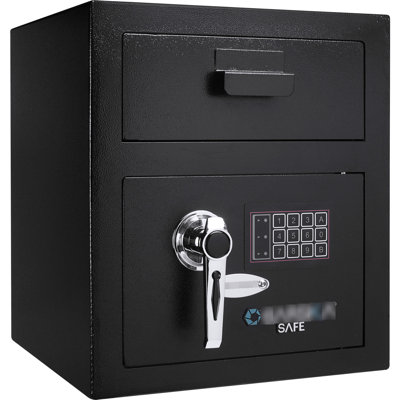 72 Cu Ft Keypad Safe Featuring Two Pin Codes, Fishing, Steel, Black, 14.06 In. Depth, Width, 16.39 Height, 41.7 Lb With Codes & Fishing Design, Solid,