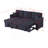 Sectional Sofa Bed, Dark Blue