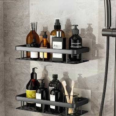 Suction Aluminum Shower Shelf Latitude Run Size: 2.17 H x 11.81 W x 5.16 D