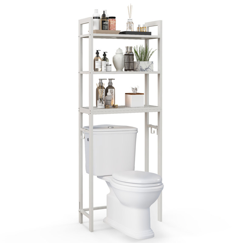 Nurdan Metal Freestanding Over The Toilet Storage, White