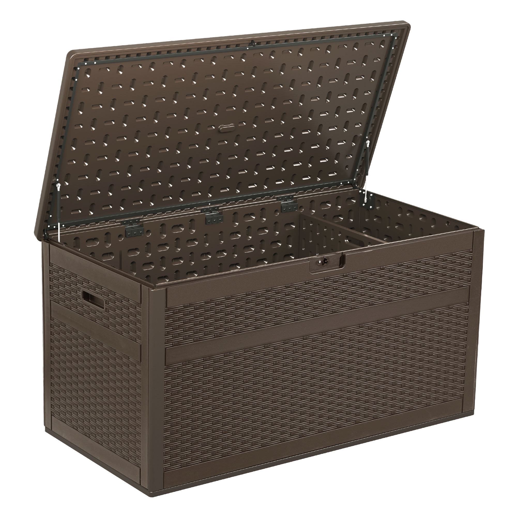 Deck Box Rig Edrosie Inc 63.4'' W 230 Gallons Resin Lockable Deck Box - Wayfair Canada