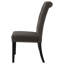 Chaises d'appoint capitonnées brun et rustique espresso