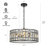 Baconton 3-Light Dimmable Crystal Drum Chandelier