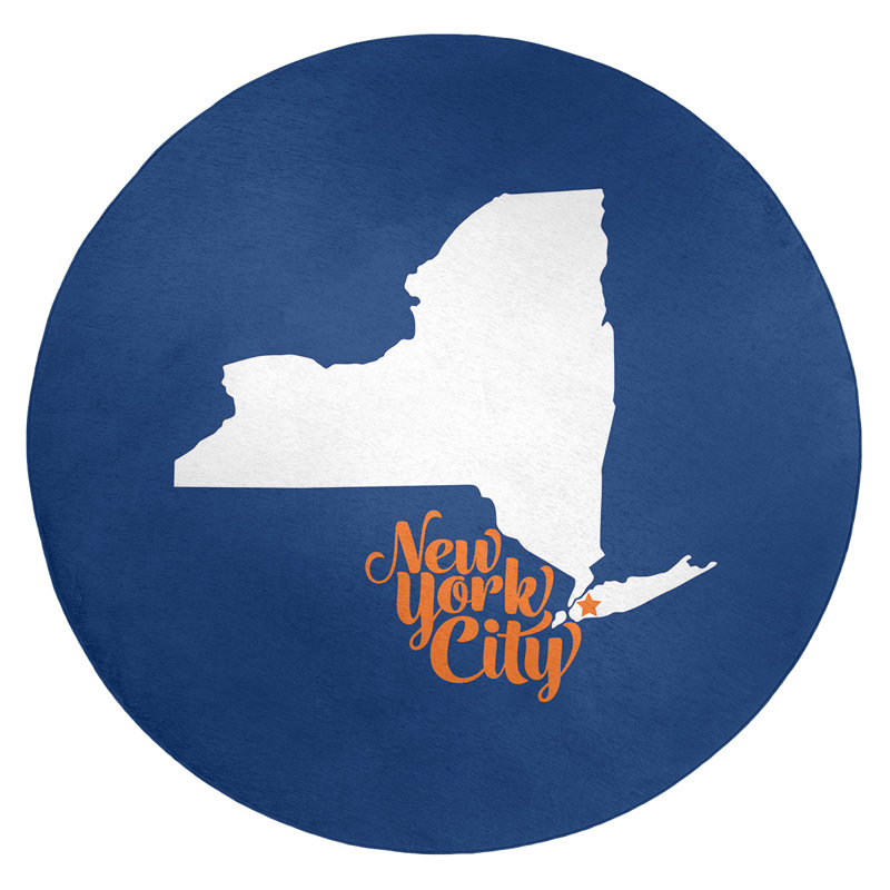 Tapis de poly-chenilles de couleur sports new york city