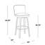 Tabourets de bar à hauteur fixe Huxley de 30 po avec pieds en bois courbé et repose-pieds rond-100169973-131561213