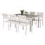 Faiyaz 6 - Person Patio Dining Set Extendable Rectangular Table
