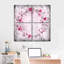 "Flower Pink Flower Wreath", ensemble de 4 reproductions sur toiles par Pink Sherbet-93058204
